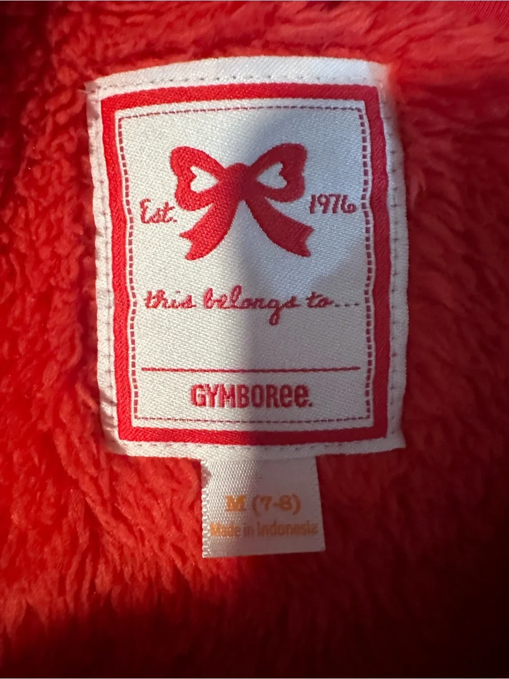 Gymboree Bright Red Fuzzy Hooded Vest